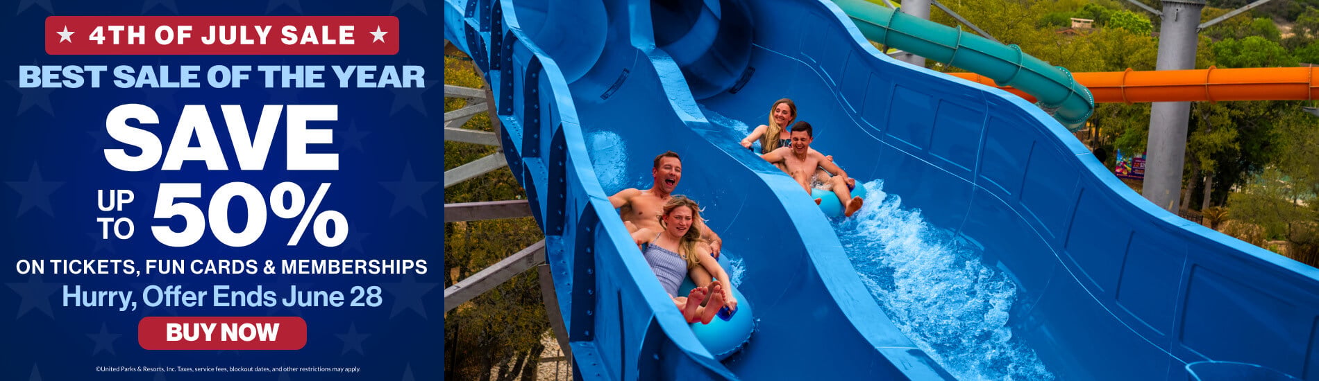 4th of July Sale: Save up to 50% on Tickets, Fun Cards & Memberships