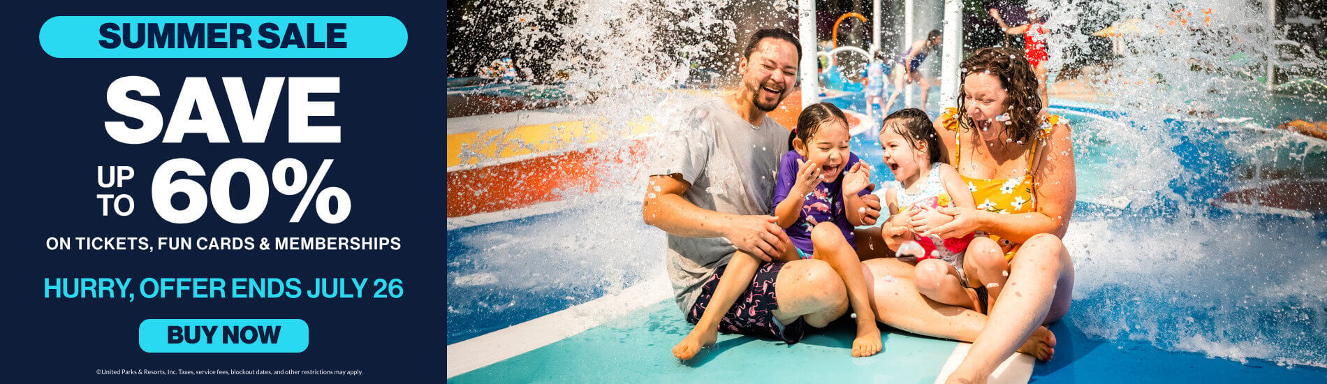 Summer Sale: Save up to 60% on Tickets, Fun Cards & Memberships
